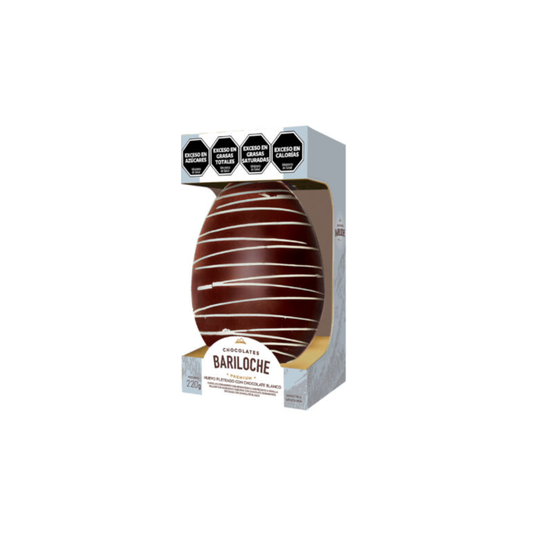 Huevo Bariloche Fileteado con Chocolate Blanco 220g – Regalo Empresarial