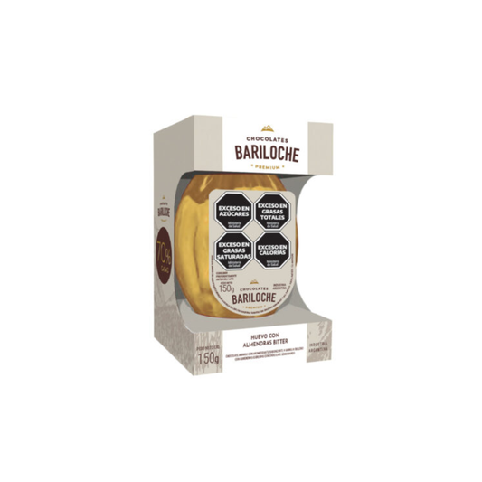 Huevo Bariloche Almendras Bitter 70% Cacao 150g – Regalo Empresarial